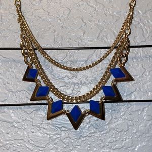 Blue & Gold statement necklace.